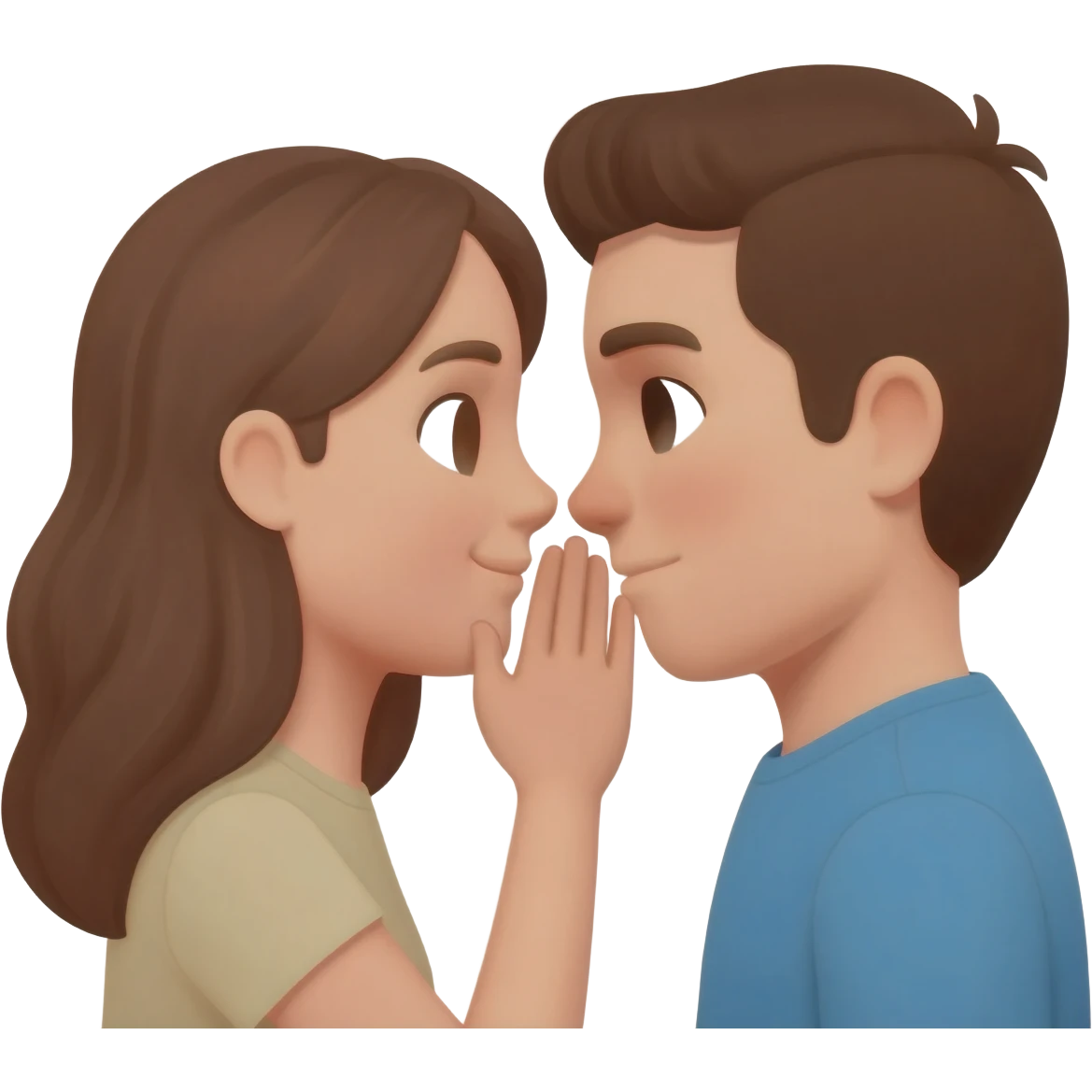 whispering in ear emoji