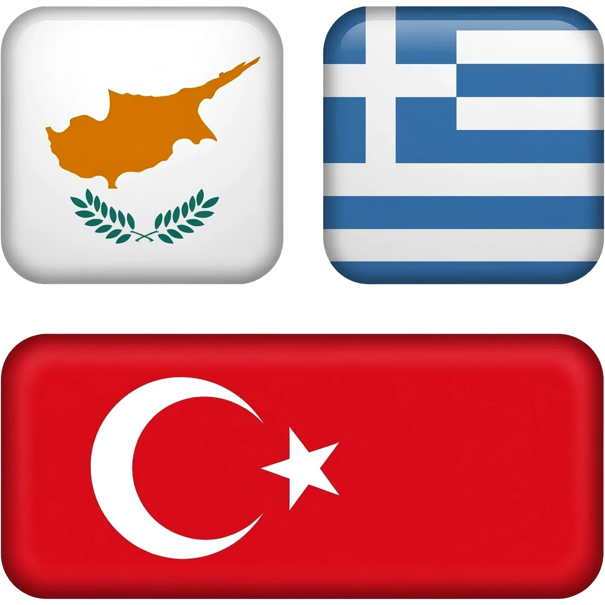 Chipre Greece Turkey emoji flag emoji