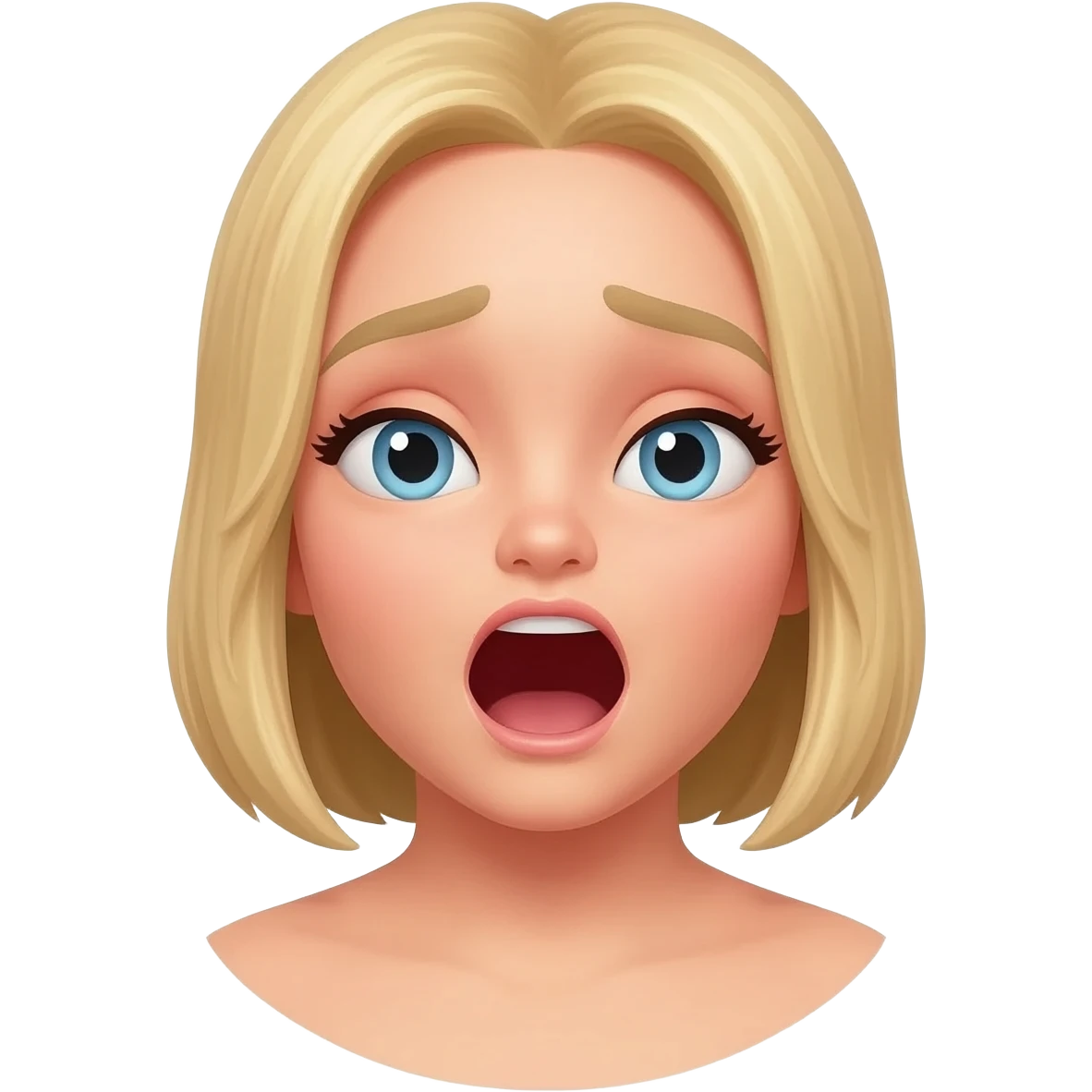 Orgasmus Emoji blonde Frau emoji