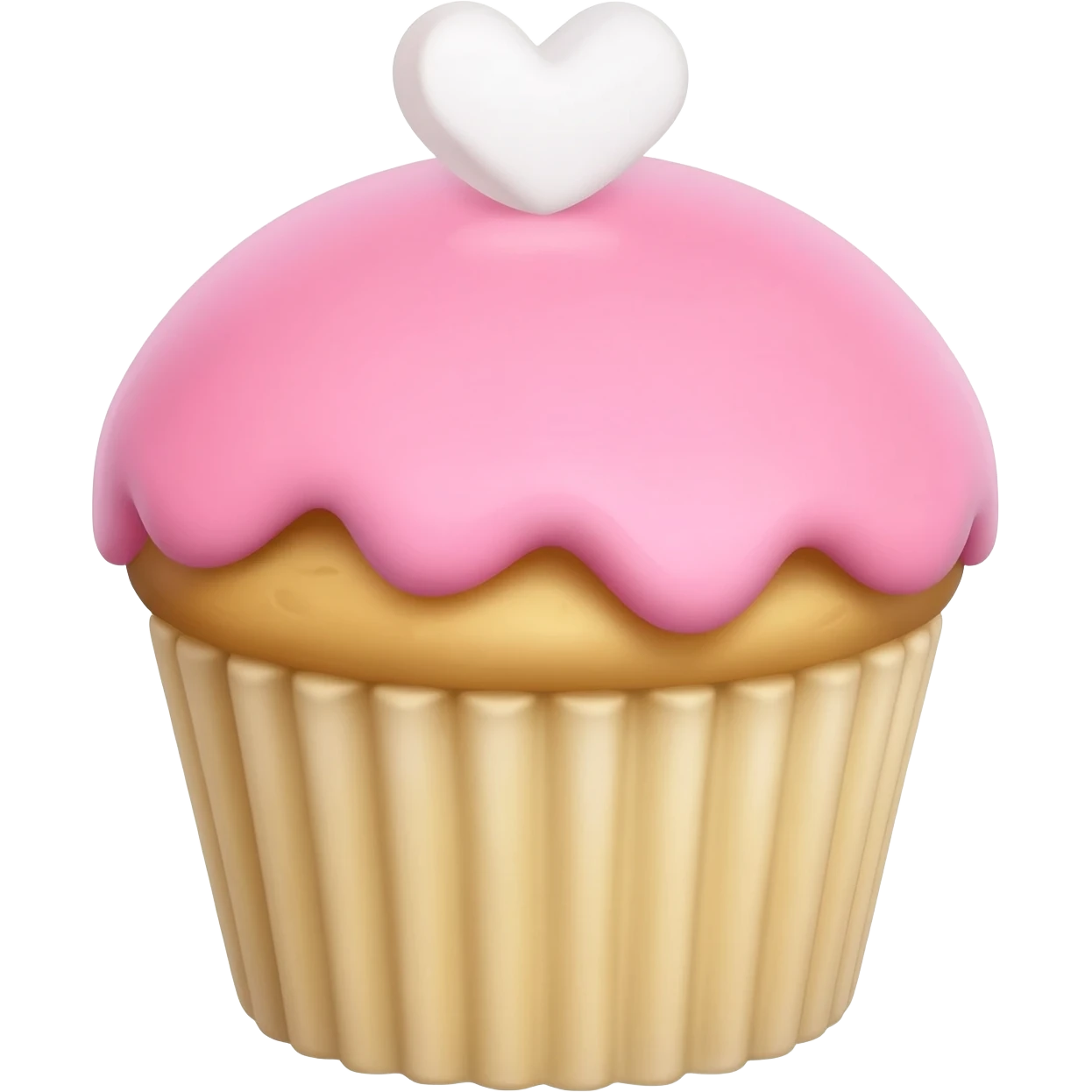 Cupcake with pink icing emoji