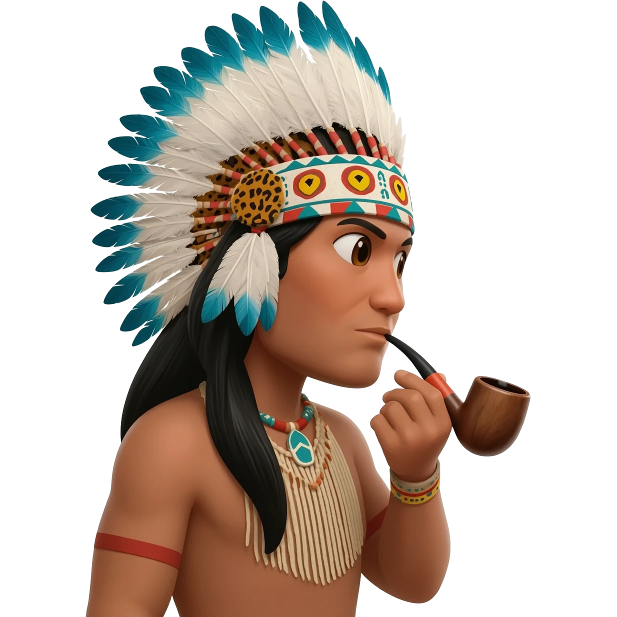 shaman hombre jaguar fumando pipa emoji