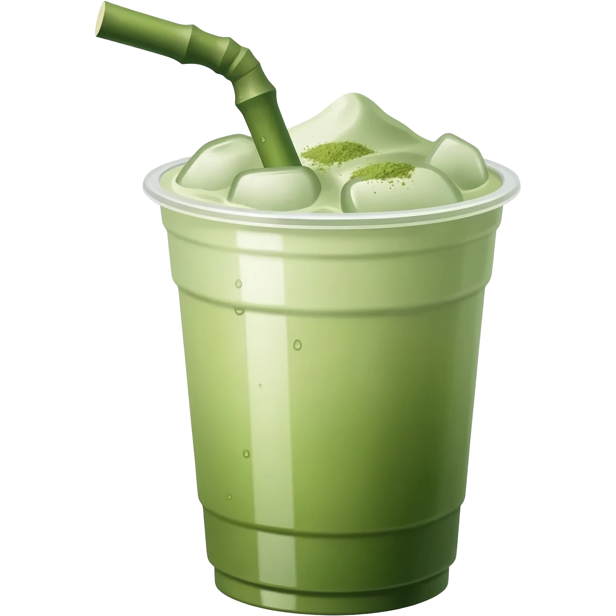 iced matcha in plastic cup emoji