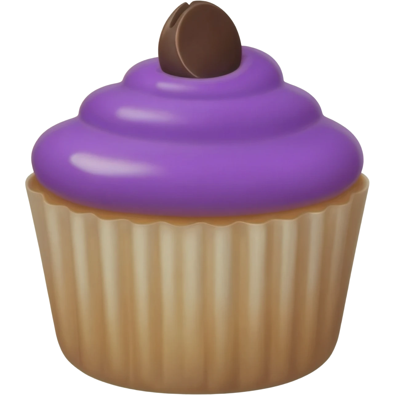 cupcake with purple icing emoji