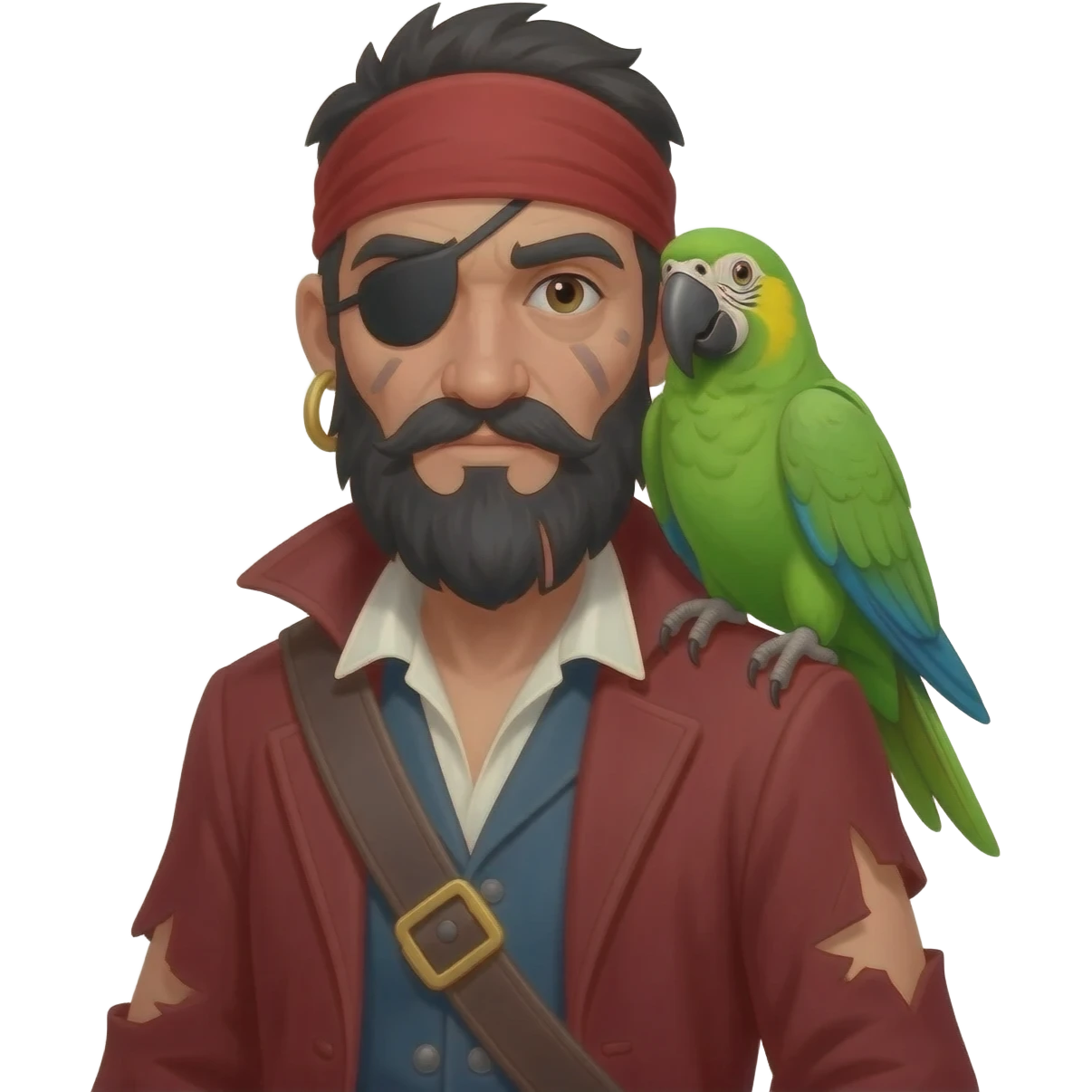 pirate and parrot emoji