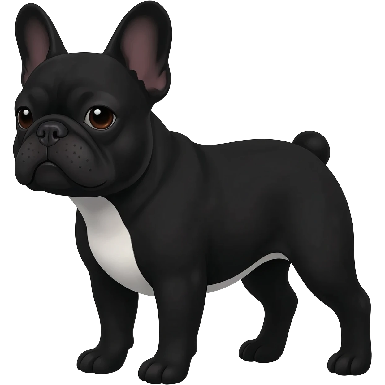 Bouldog français noir emoji