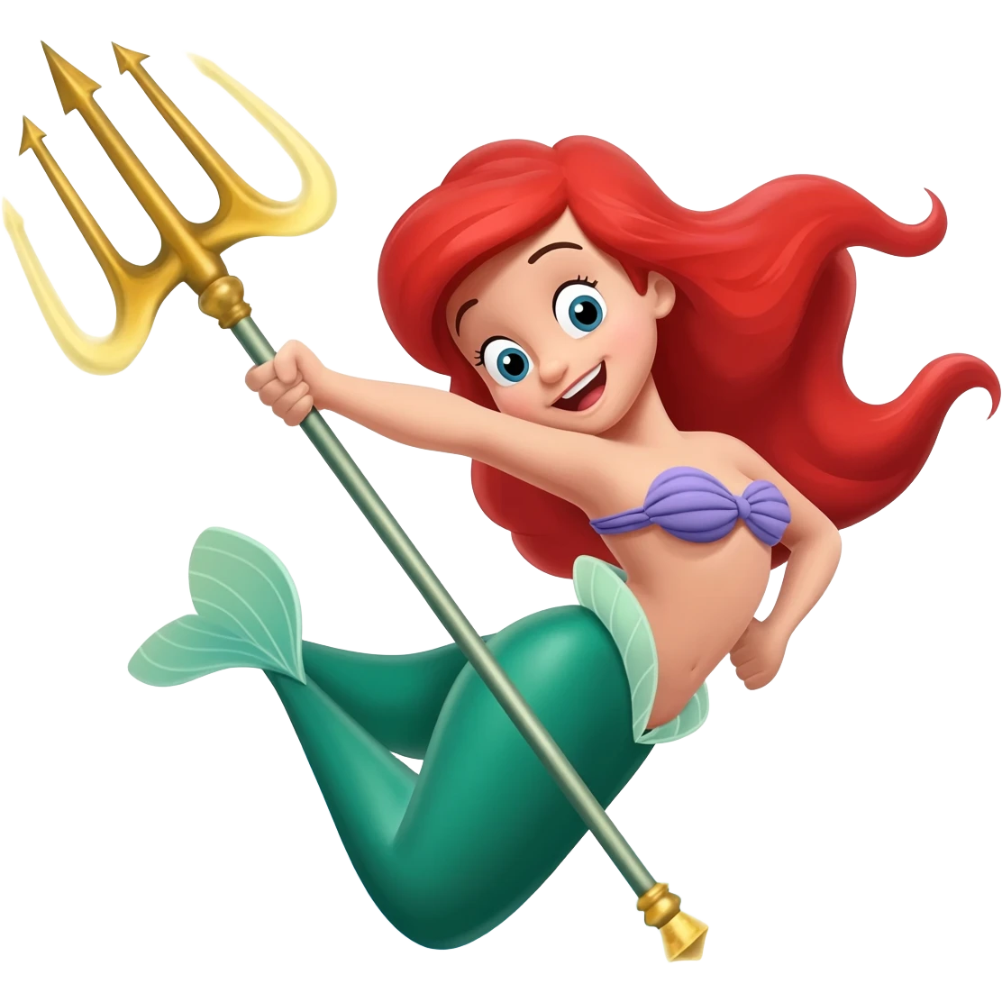 The trident-wielding king of all seas from the Little Mermaid cartoon emoji