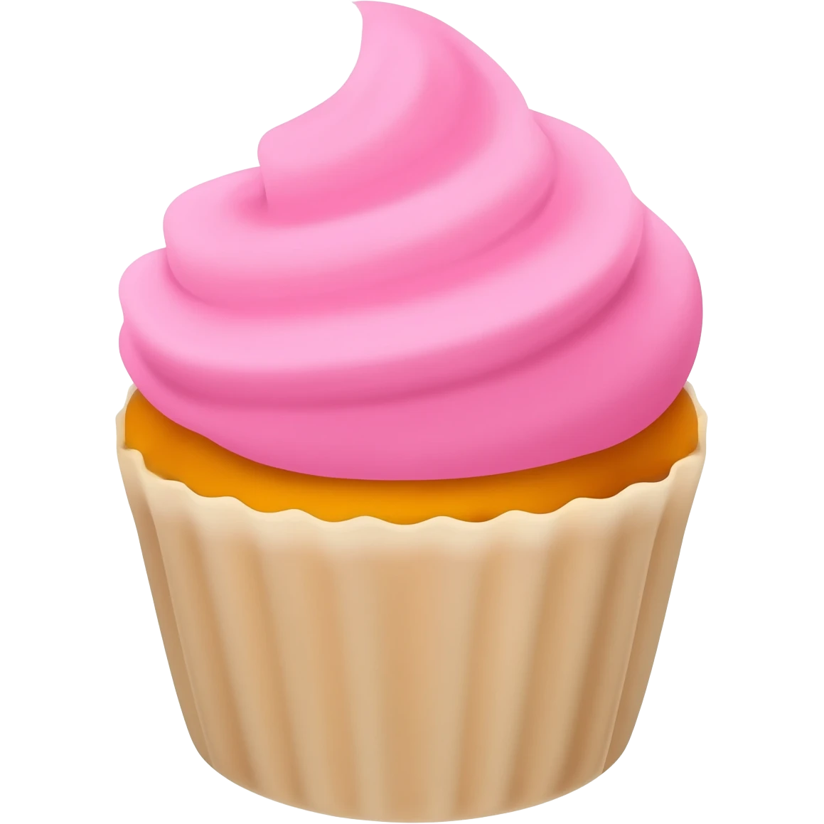 Cupcake with pink icing emoji