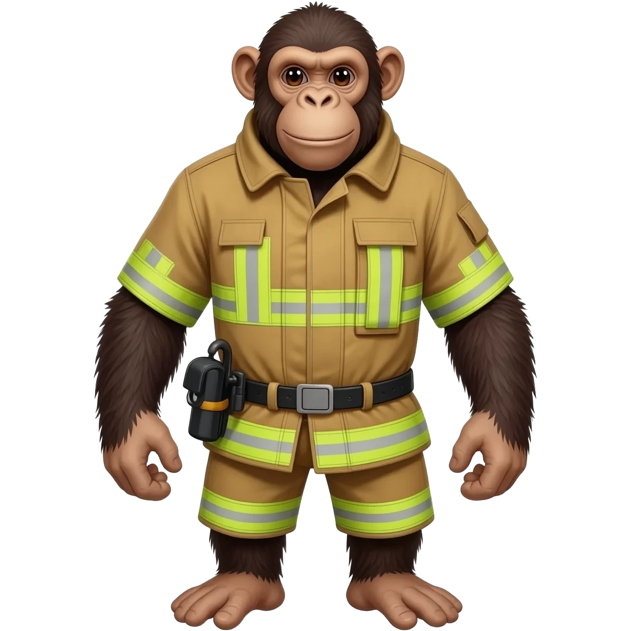 Chimpanzee fireman emoji