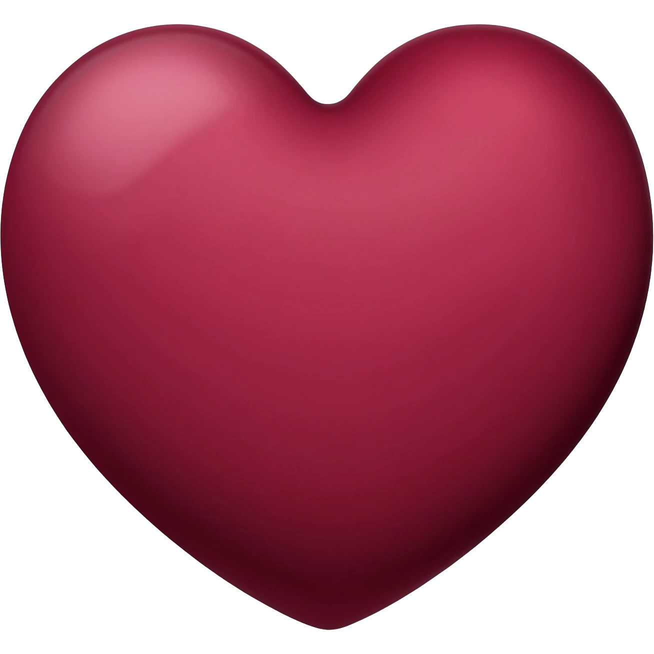 Un emoji de corazón color vinotinto emoji