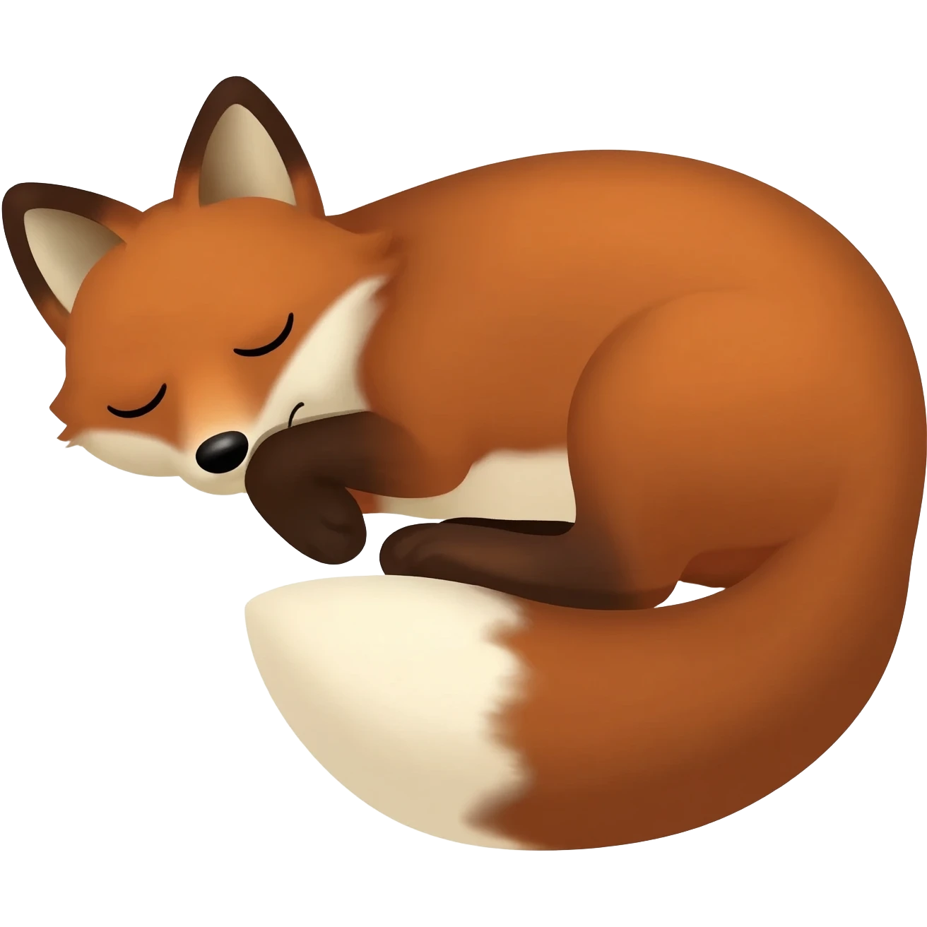 A full fox body sleeping. emoji