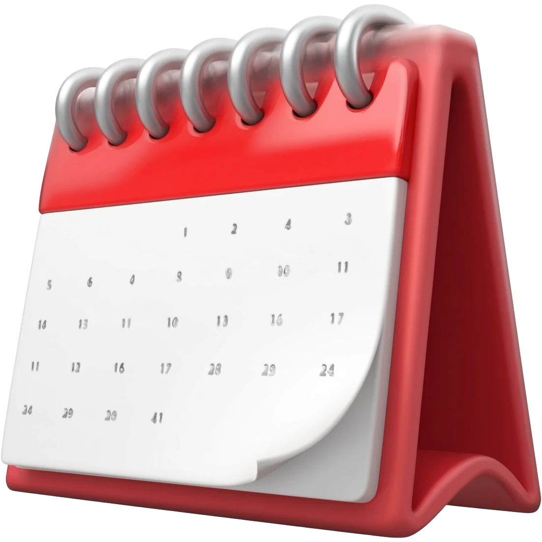 Calendário vermelho vidro emoji