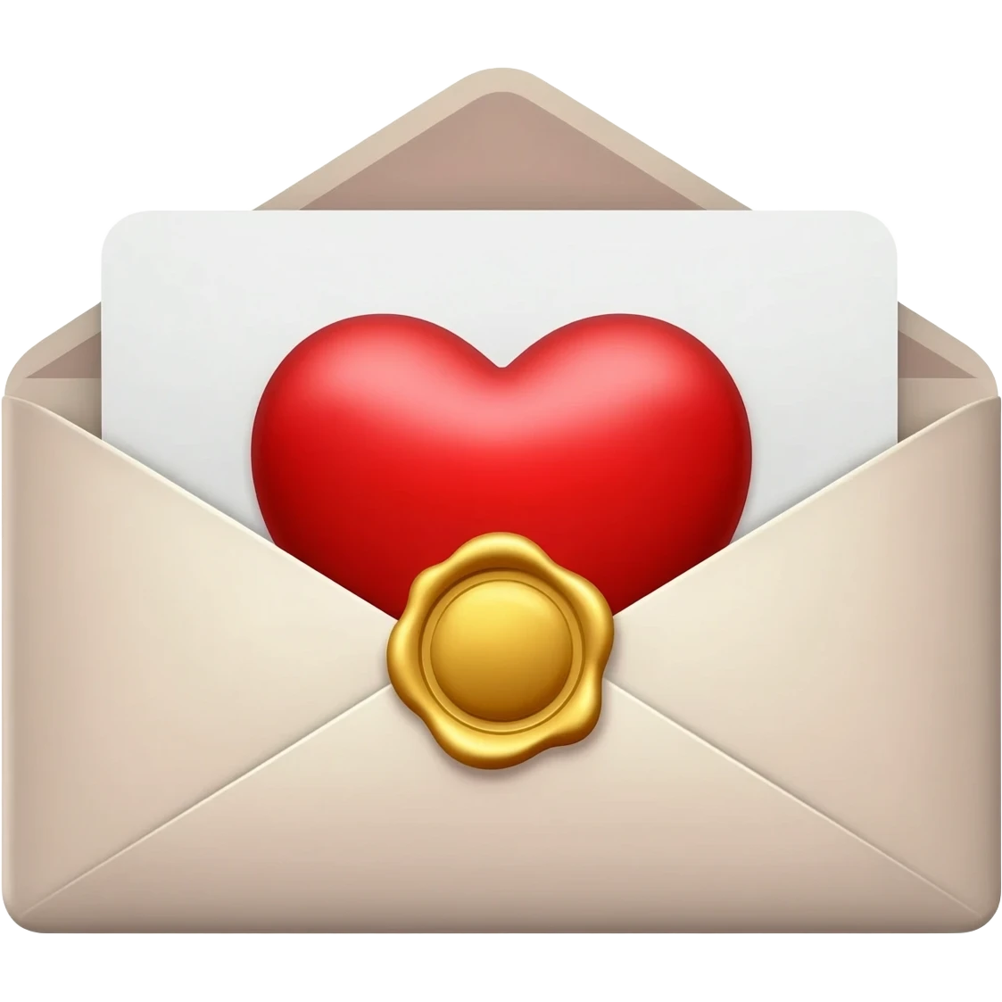 50. glowing love letter envelope emoji