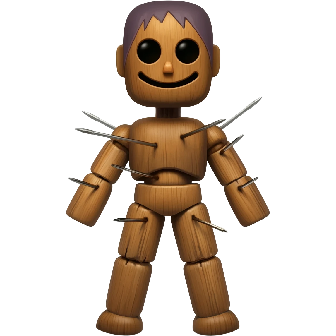 A voodoo doll with needles in it emoji