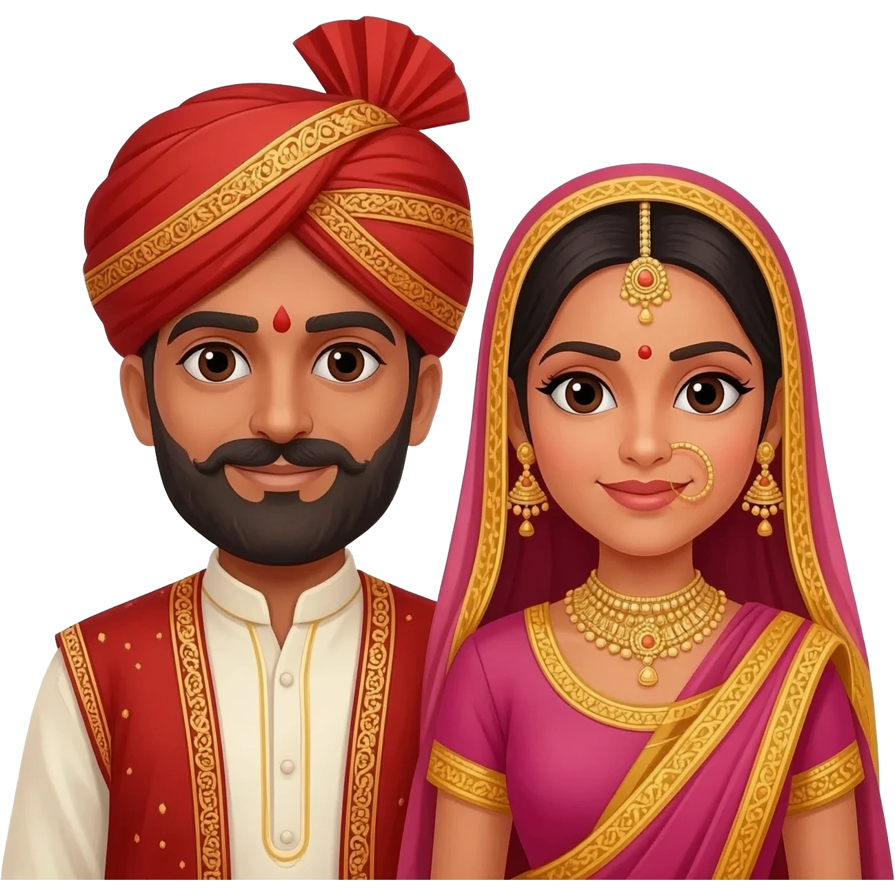 Rajasthani man and woman emoji