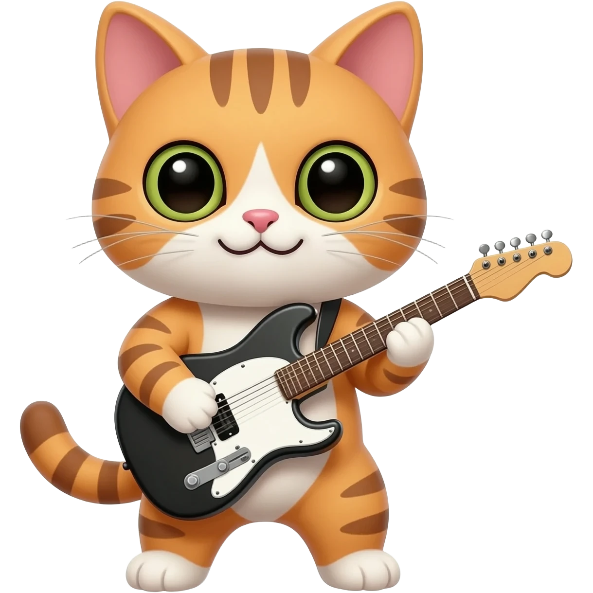 cat playing a guitar emoji