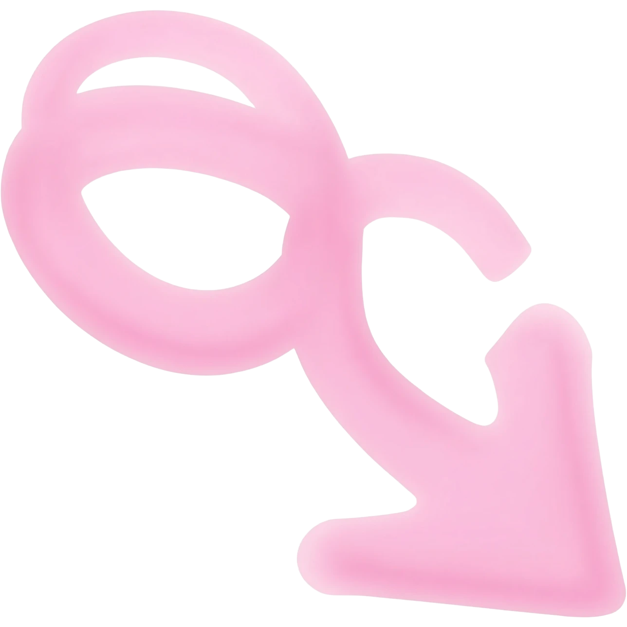 light pink thin arrow down emoji