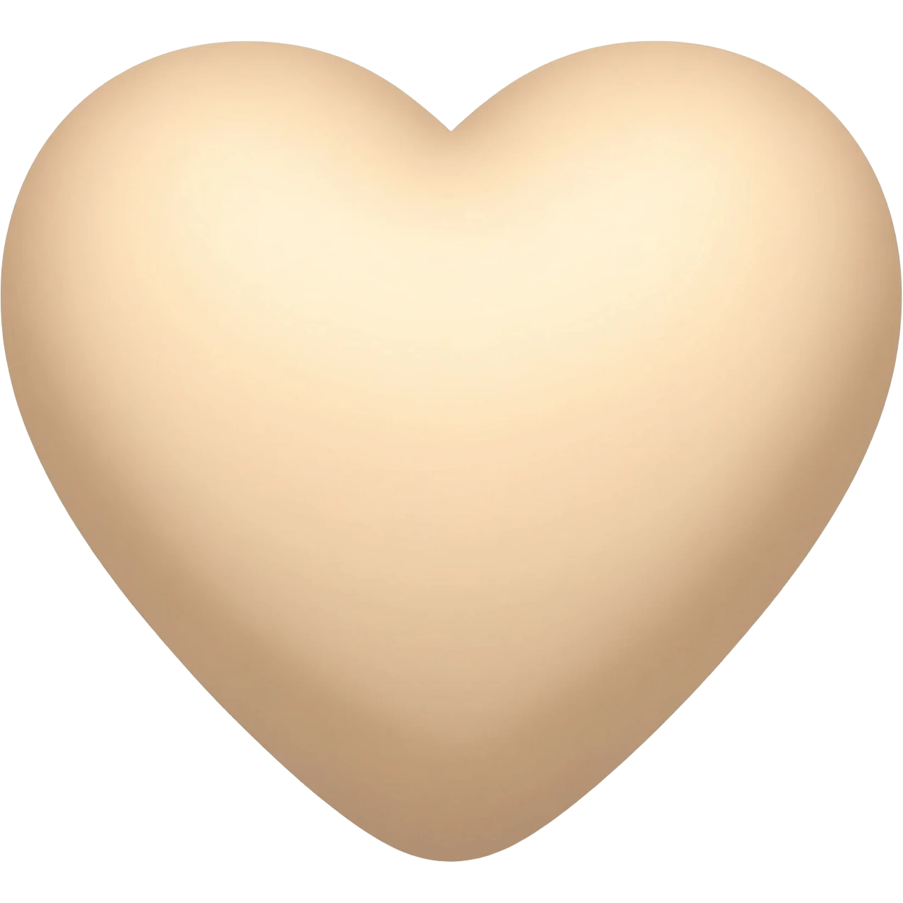 Beige heart emoji