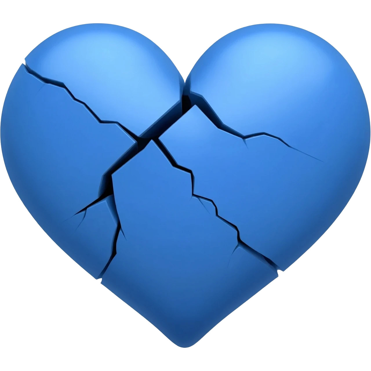 Broken blue heart emoji