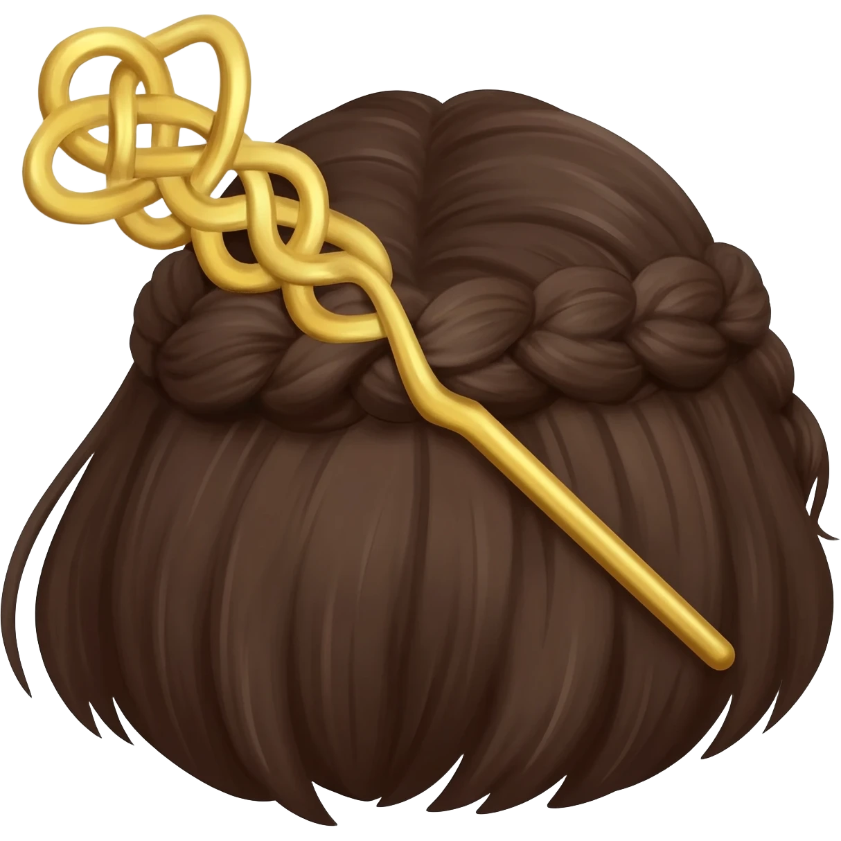 asian hairpin in braids emoji