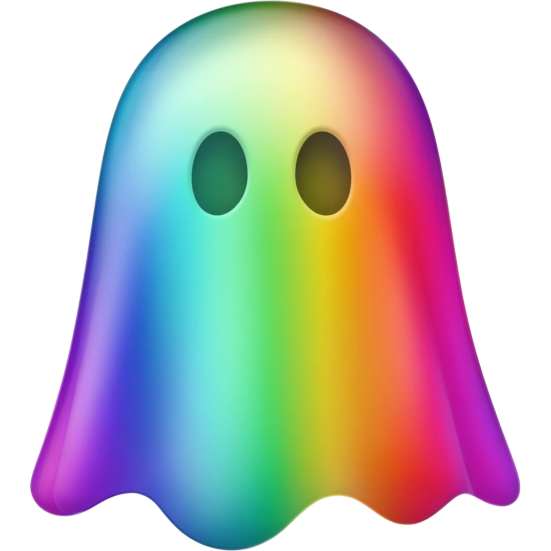 Rainbow ghost emoji emoji