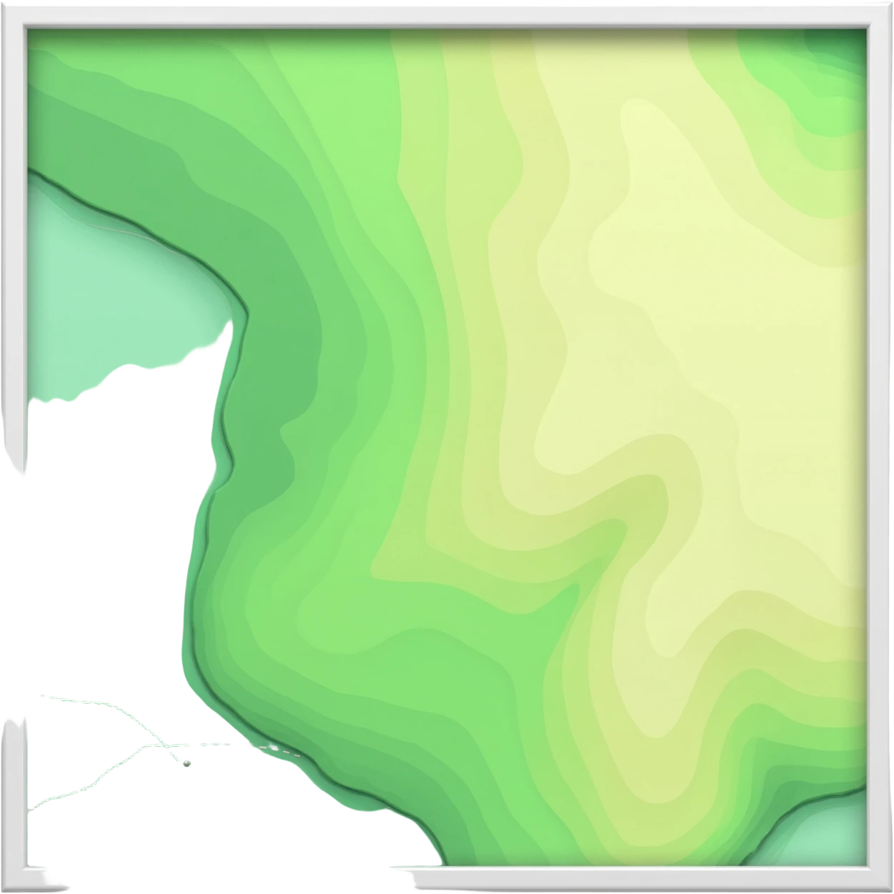 A realestic Topographic Map emoji