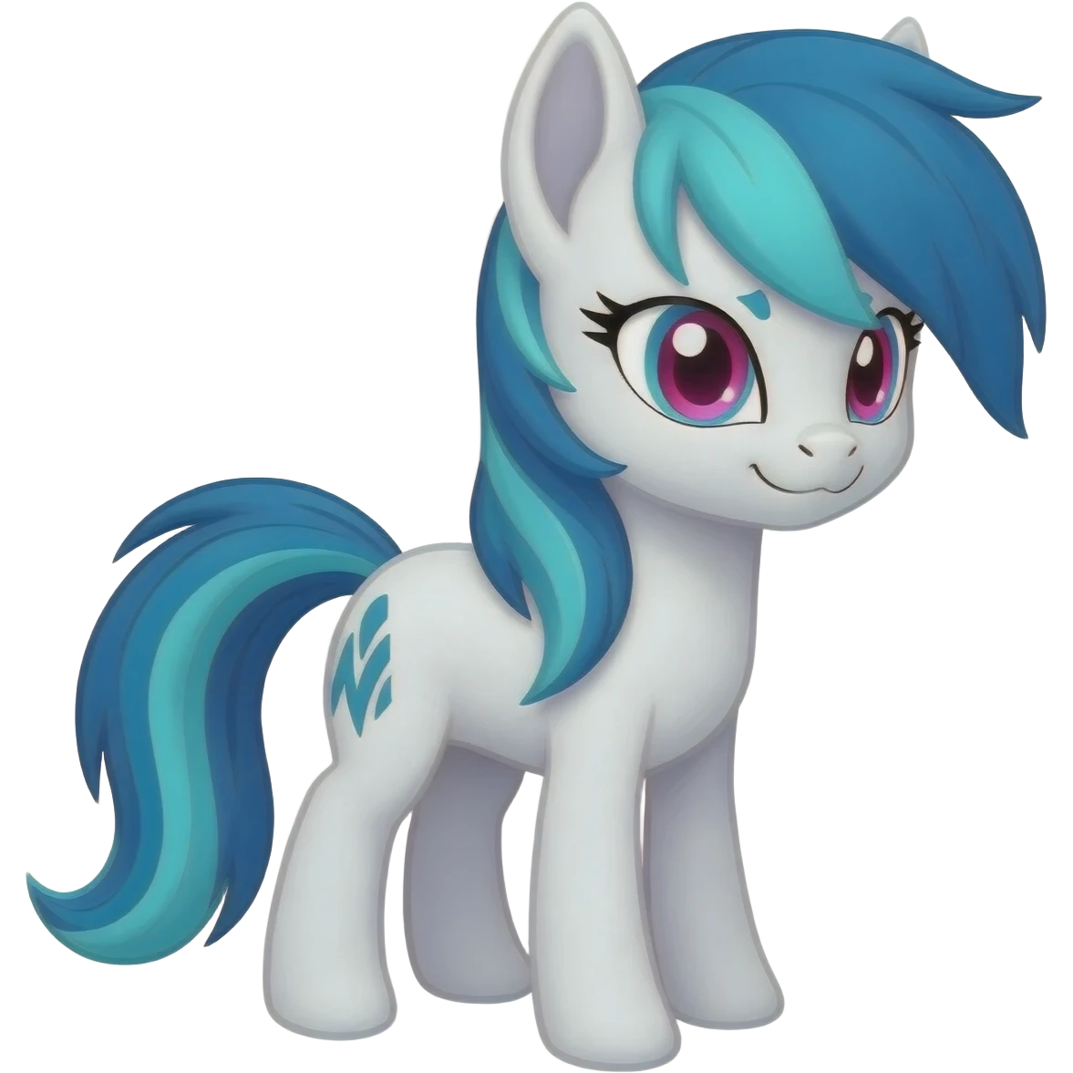 White badass elegant wild beautiful natural cute badass epic anthro modern albino sergal-vernid-creature with cyan mane and magenta eyes with cyan edgy stripes, full body, blue pretty hair, outside, modern, aesthetic, art by LiLaiRa, art by art by Falvie emoji