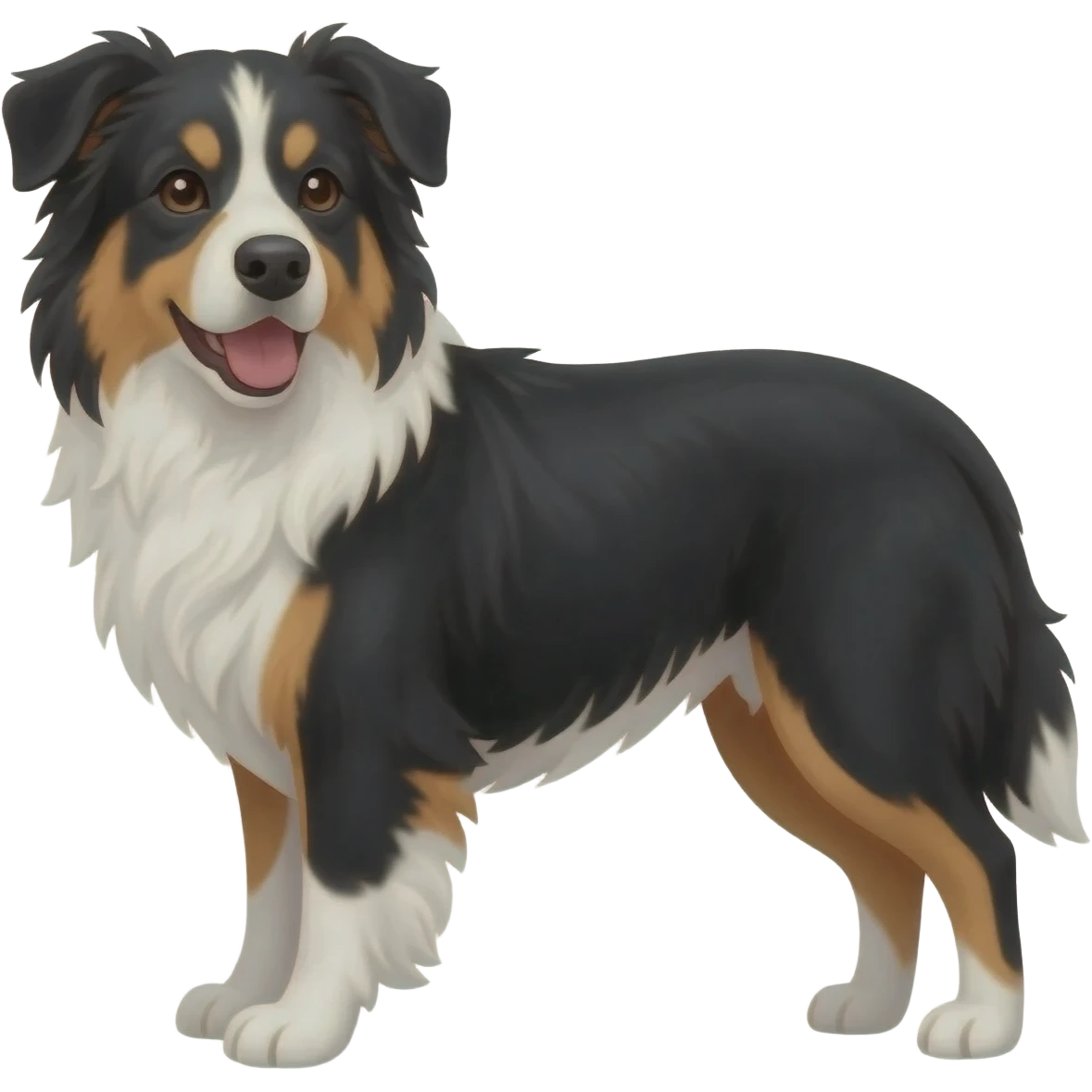 Berger australien noir tricolore emoji
