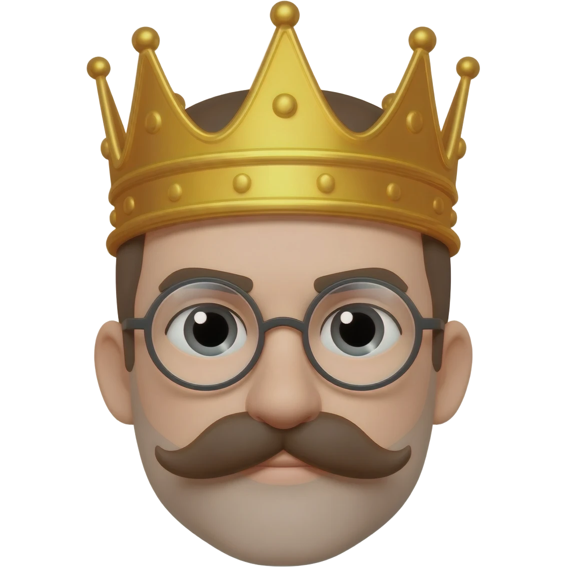 crown mustache glasses emoji