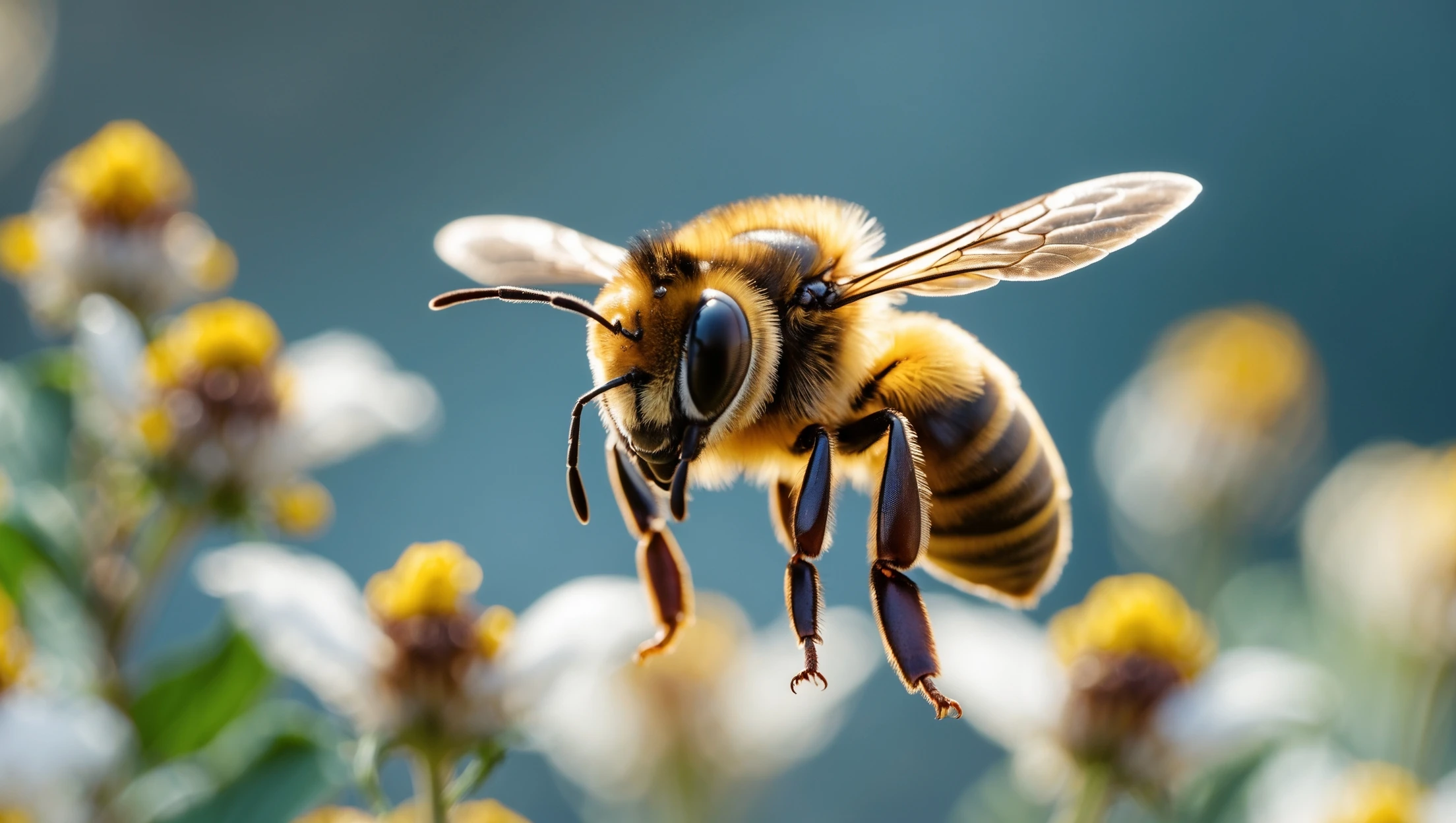 cinematic still, Photo of flyin bee, high speed photo emoji
