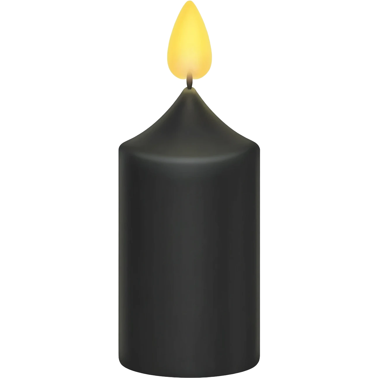 Black long candle emoji