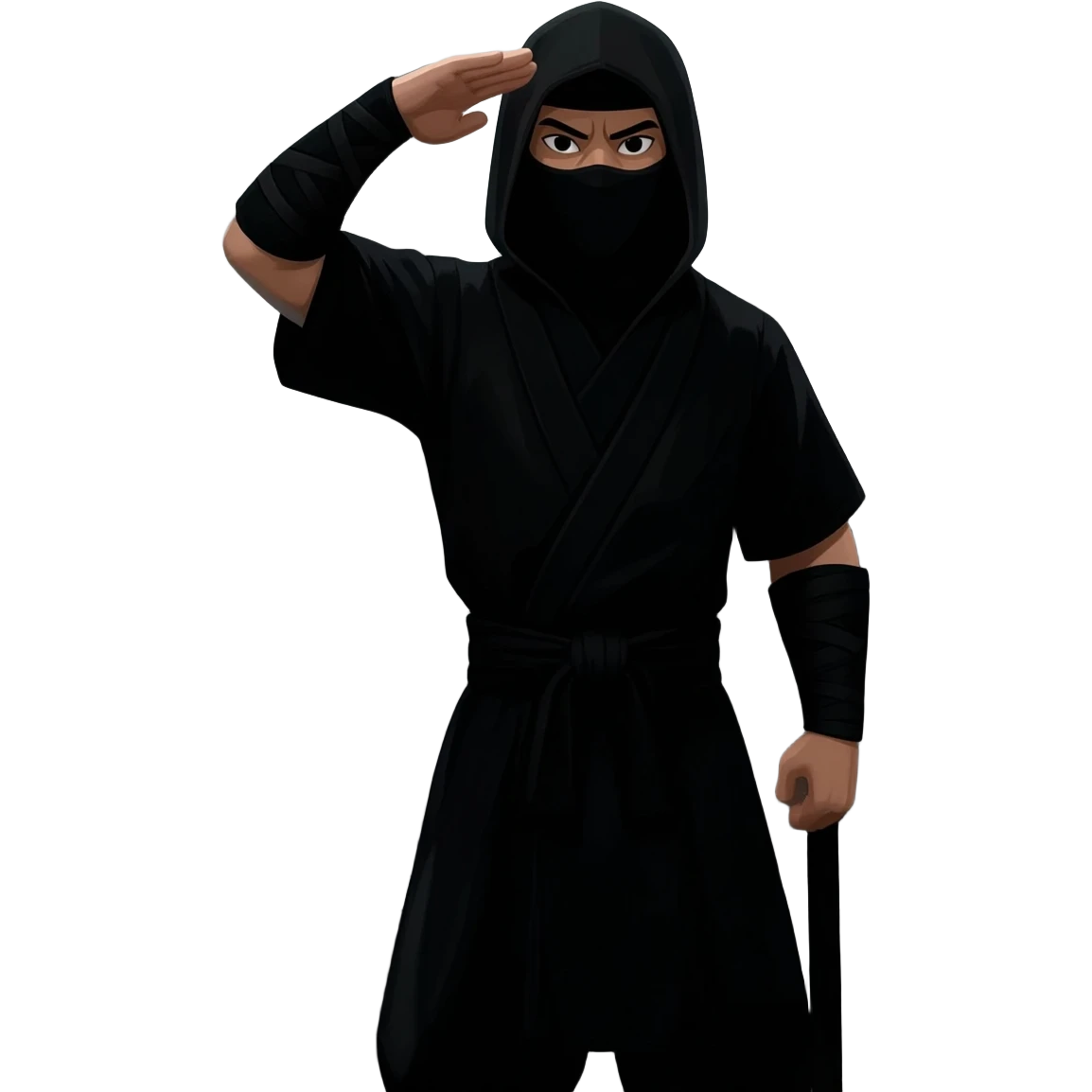 Salute and ninja emoji