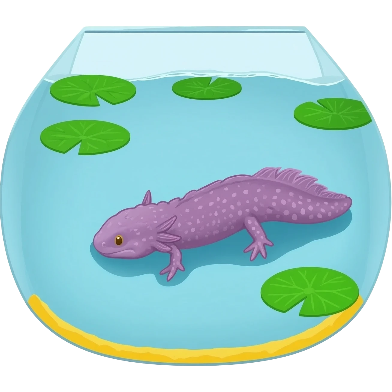 purple axolotl chilling emoji