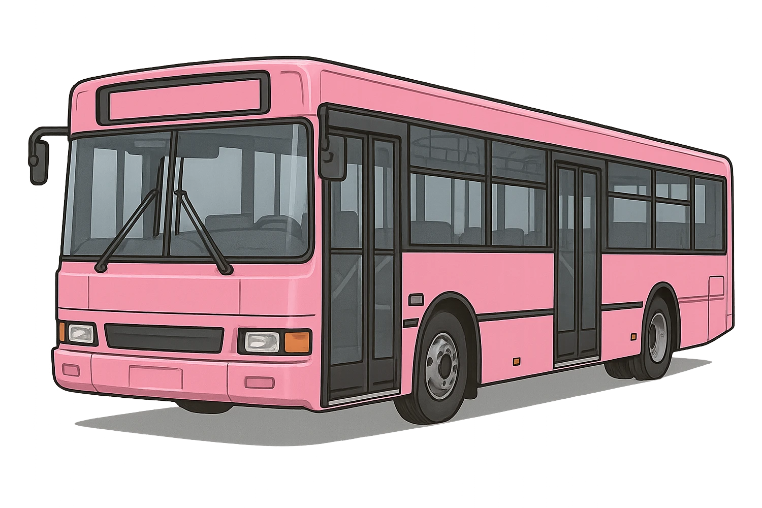 pink bus emoji