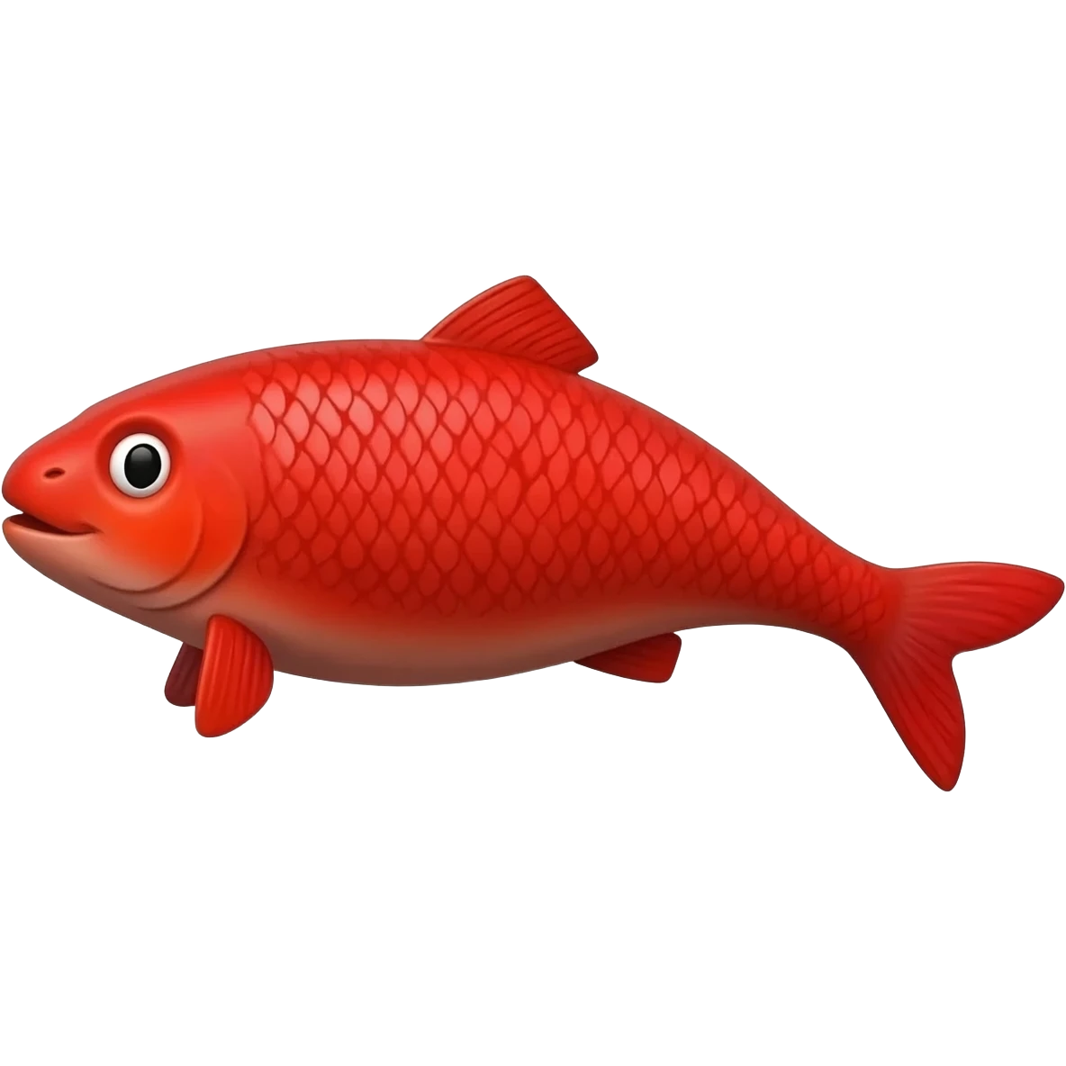 jumping realistic bright red herring with scales emoji