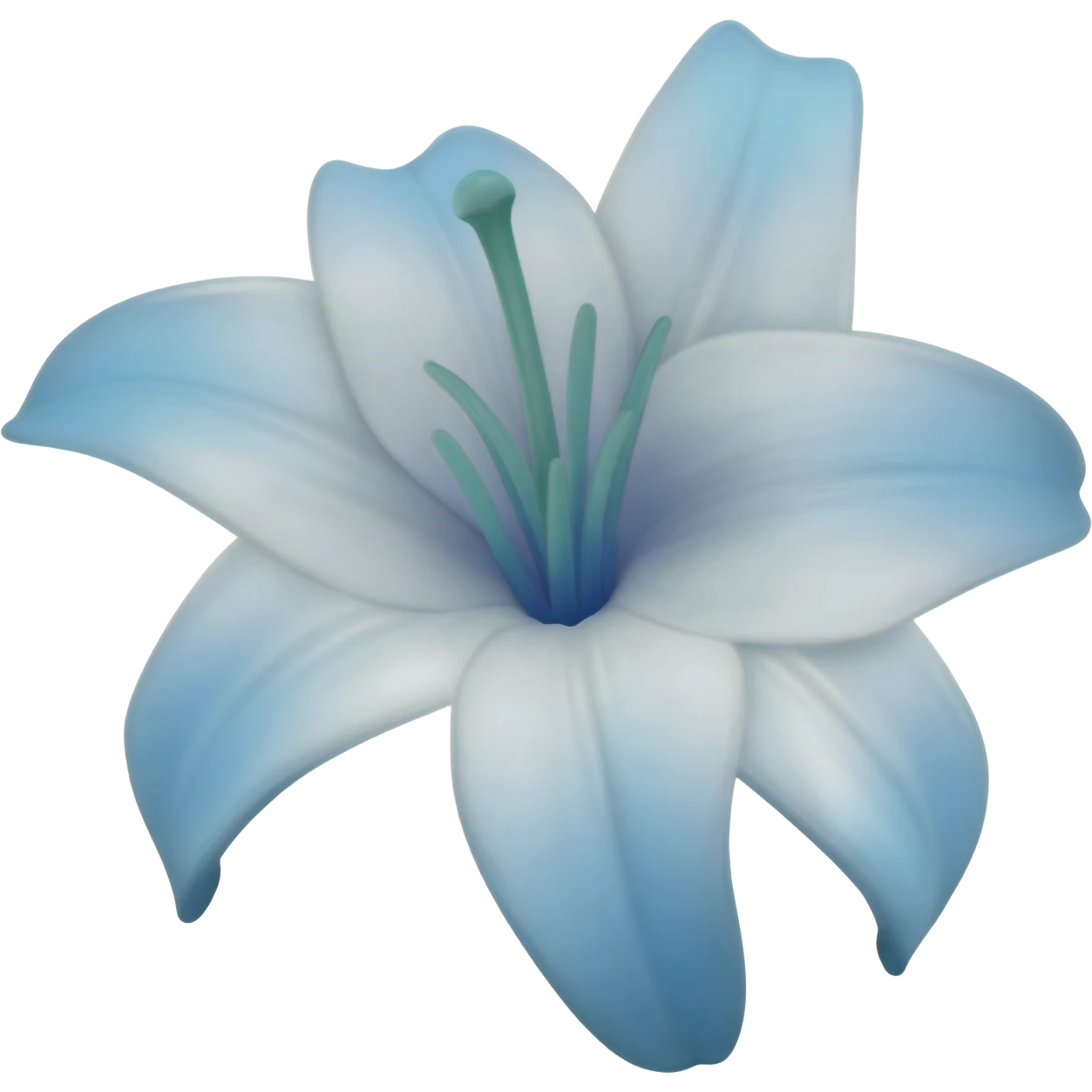 white and blue lily emoji emoji