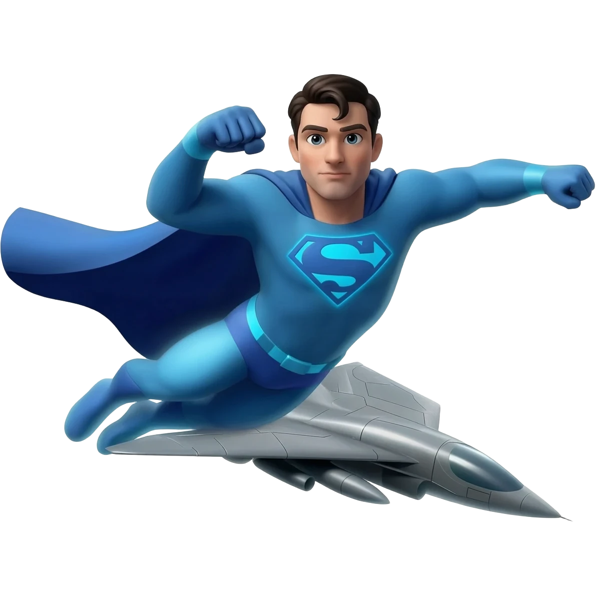 Flying jet super hero emoji emoji