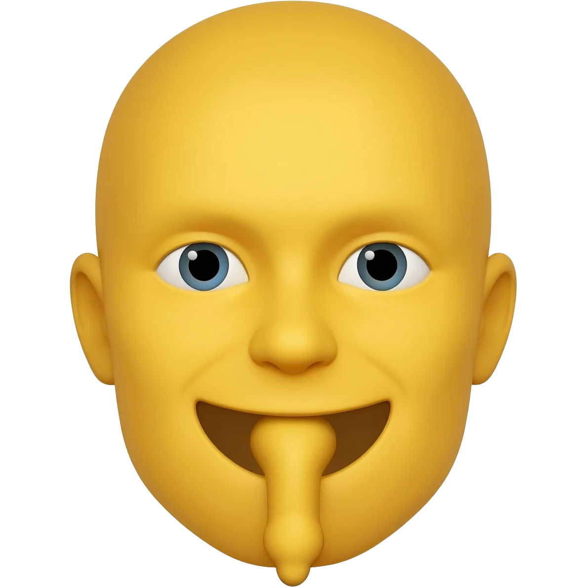 Human yellow face with a  Penis similar to 🙃 emoji