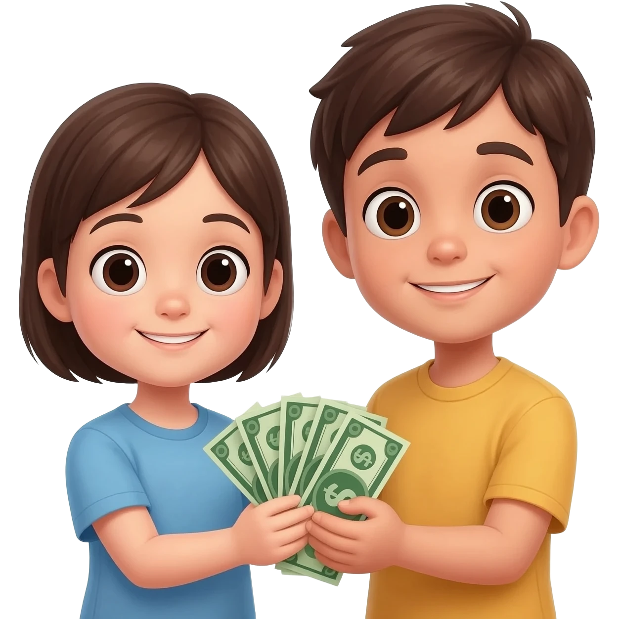 Six seven with money emoji