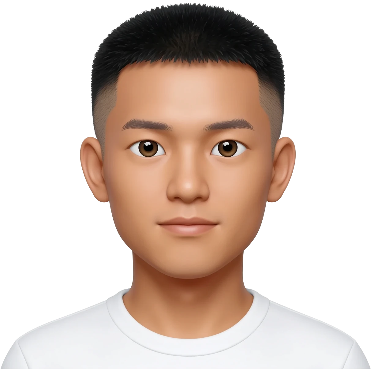 Filipino Chinese young man at 25 years old fade hair cut emoji