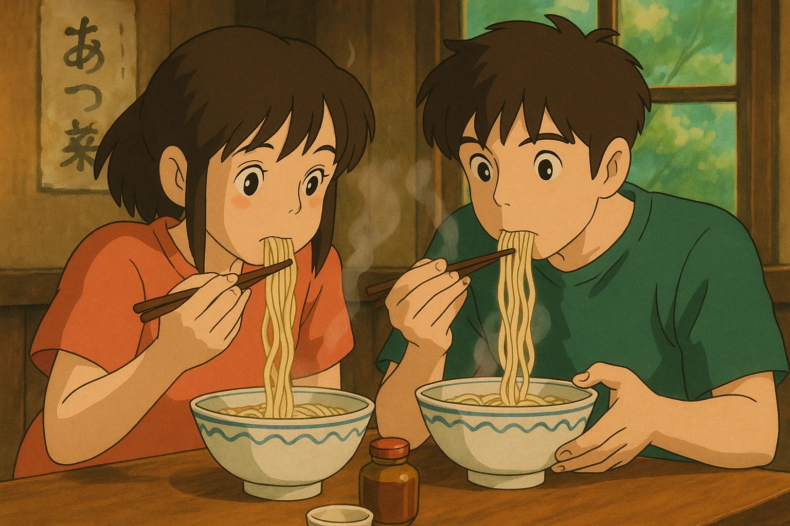 couple eating noodles emoji