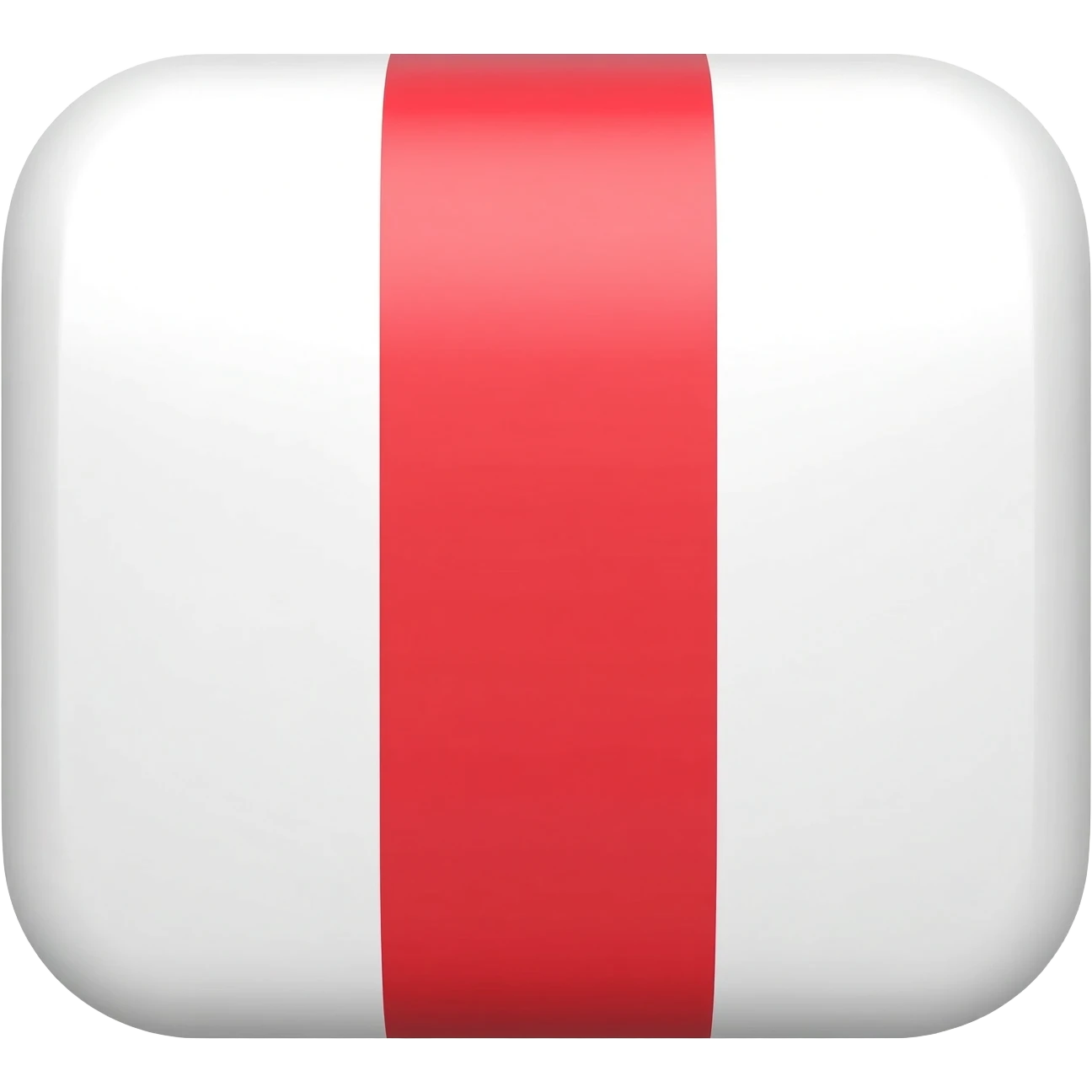 A white rectangle that's vertical and has red strips that is vertical it emoji