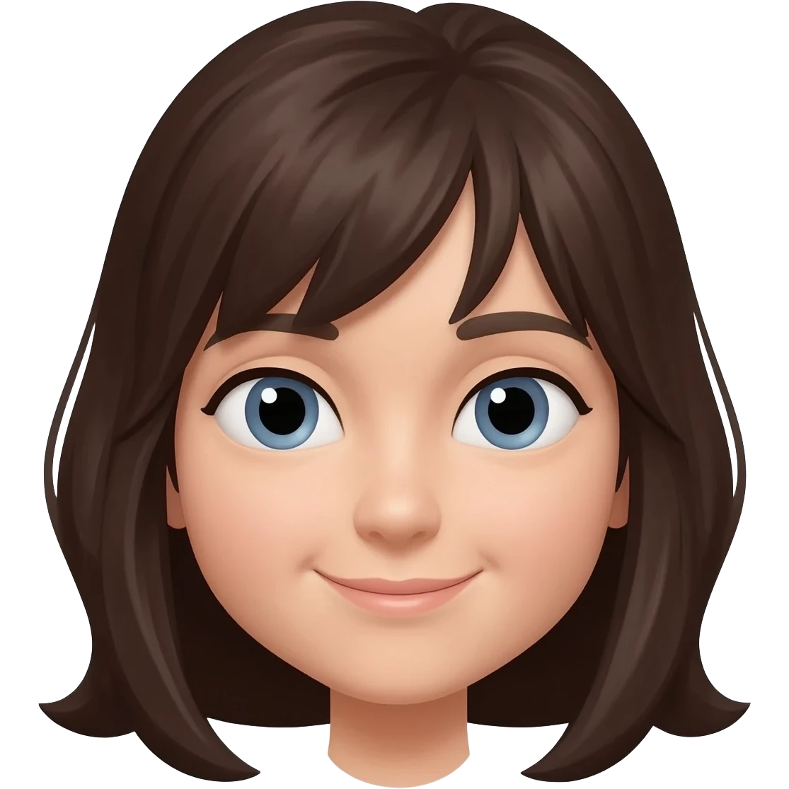 a hair dark brown emoji