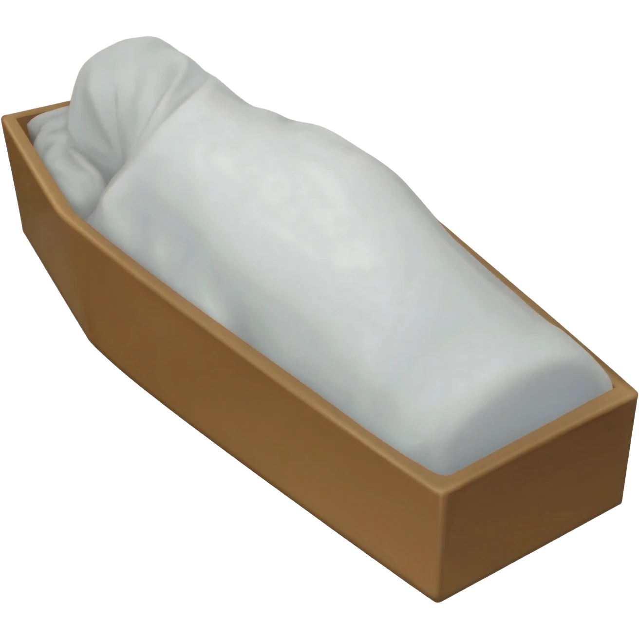 show a shroud of a dead person according to islamic burial emoji