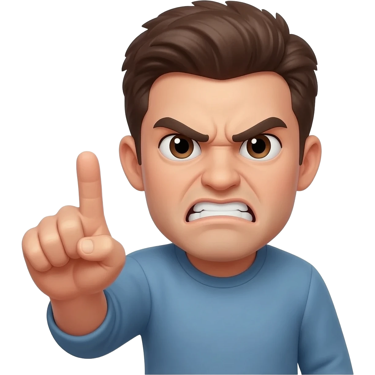 angry one finger point emoji
