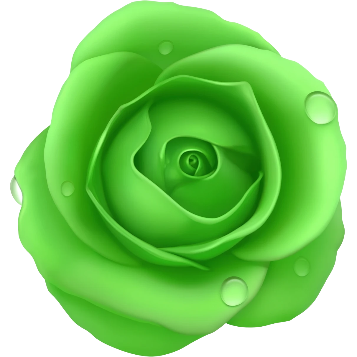 Green rose real emoji