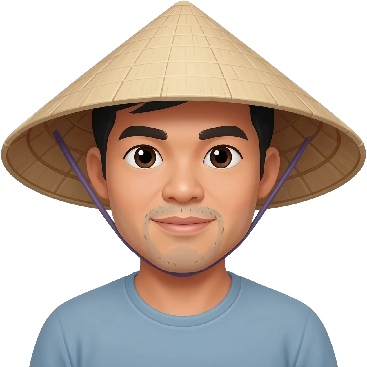 Vietnam guy with a rice hat on emoji
