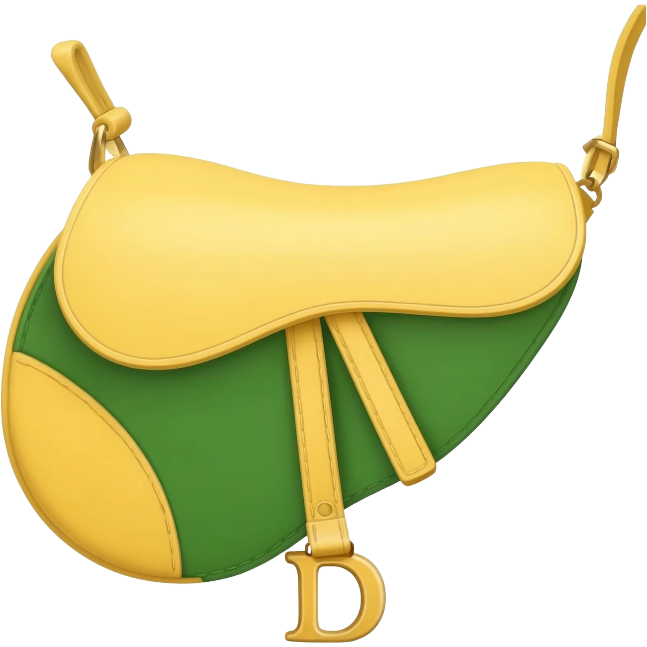 yellow green saddle dior bag emoji
