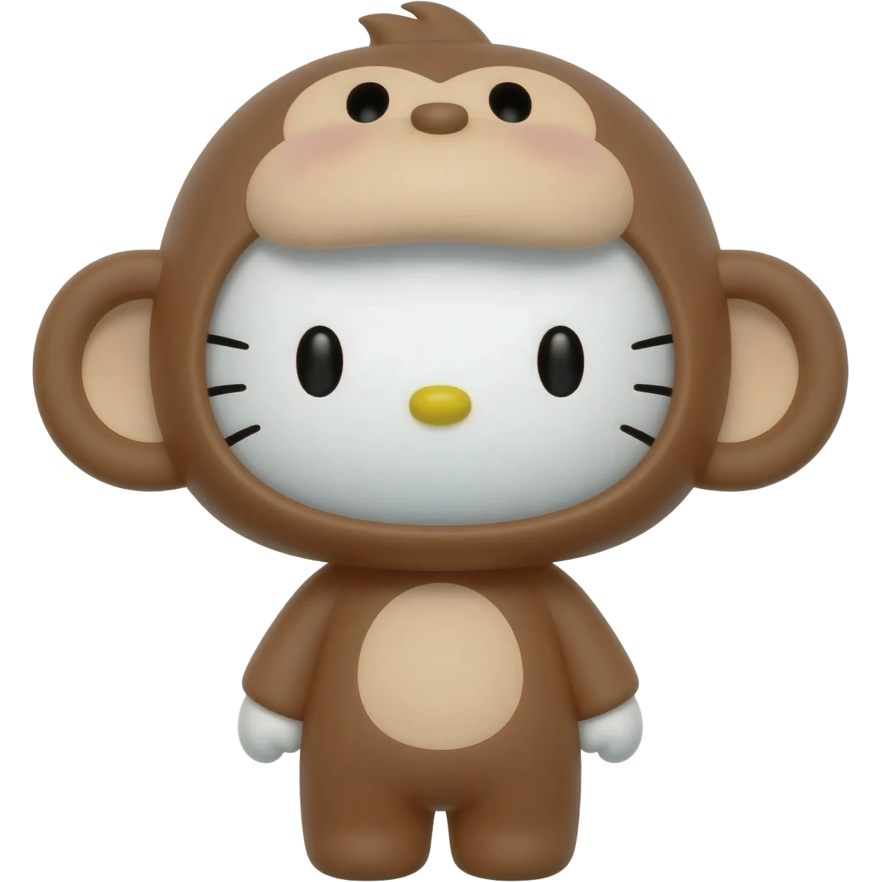 hello kitty in a monkey onsesie emoji