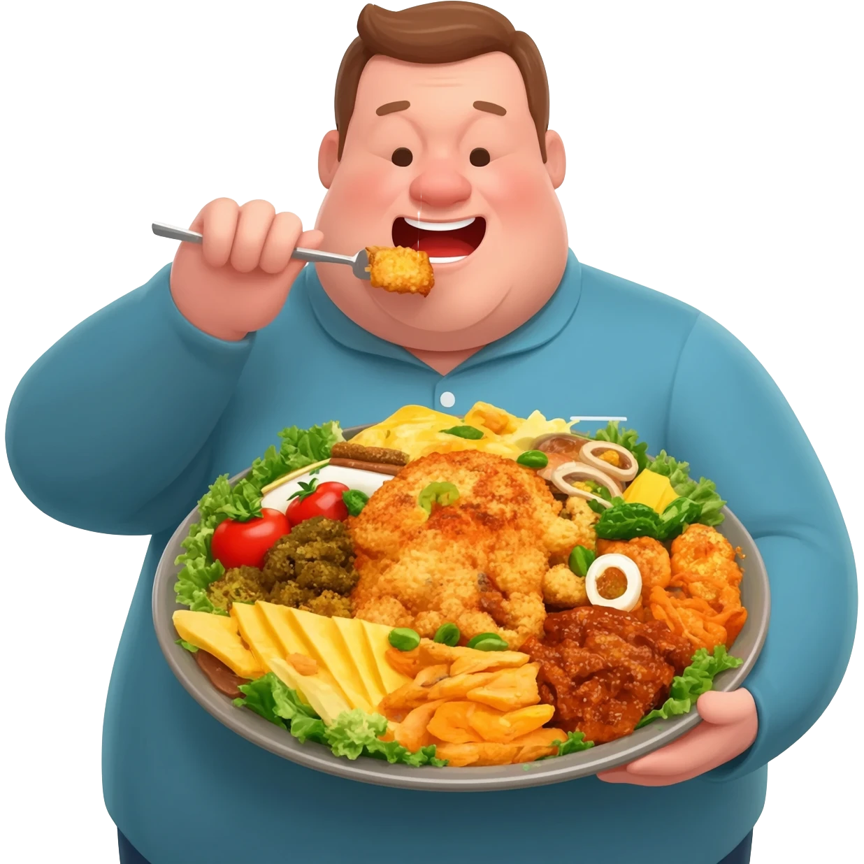 Gluttony . Fat. Overeating emoji