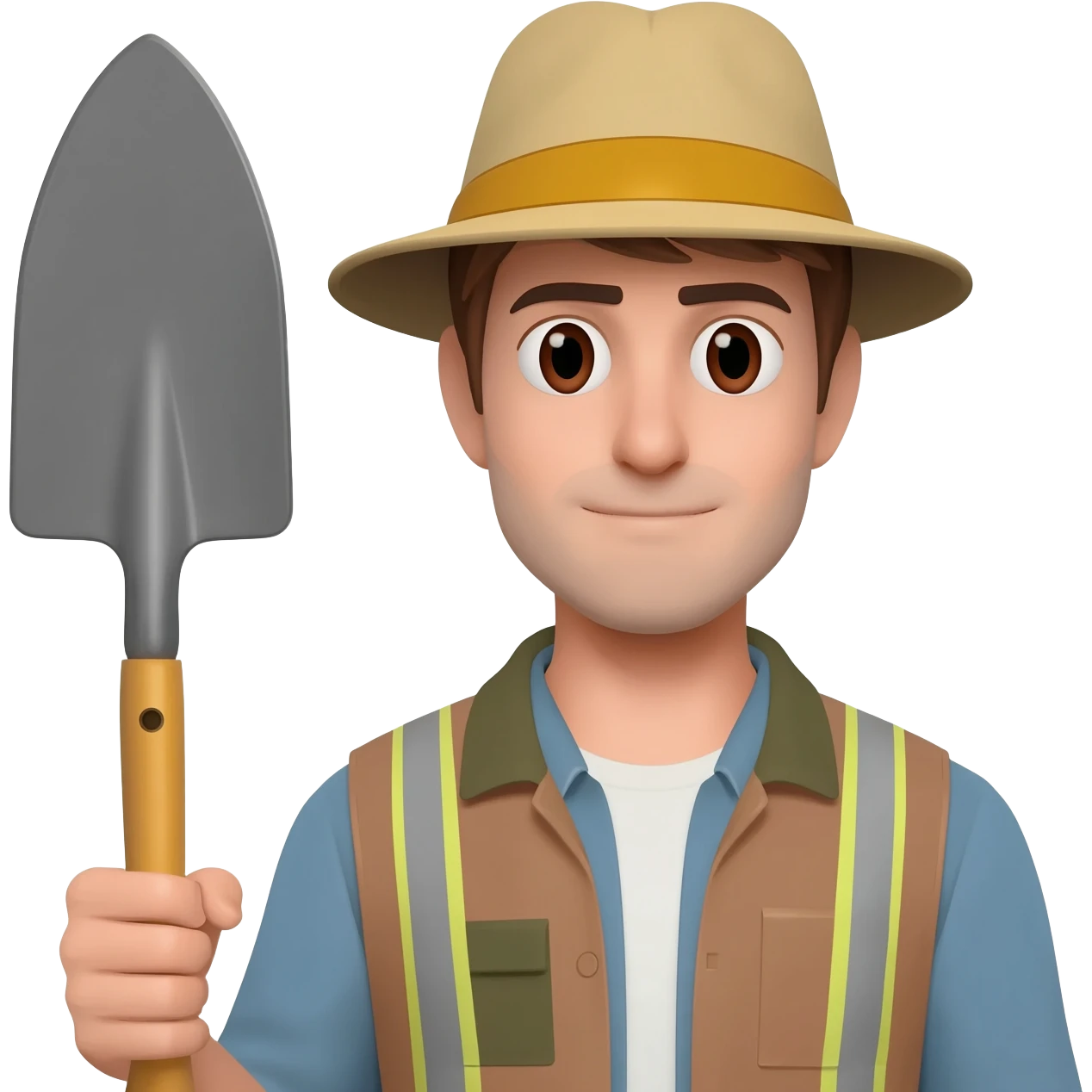 archaelogist with tool emoji